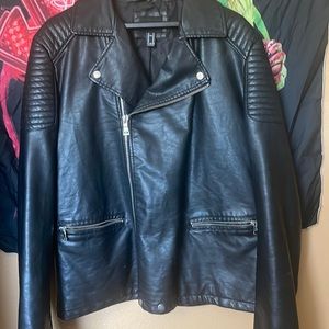 Moto Faux leather jacket mens forever 21